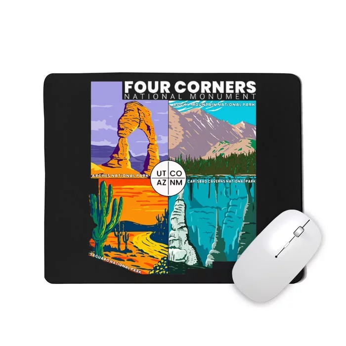 Four Corners National Monument With National Parks Mousepad