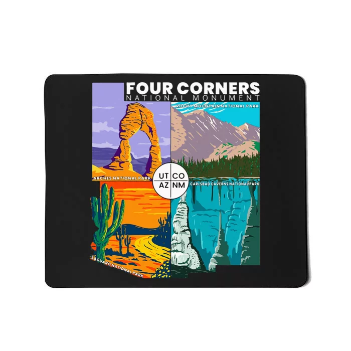 Four Corners National Monument With National Parks Mousepad