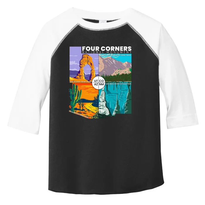 Four Corners National Monument With National Parks Toddler Fine Jersey T-Shirt