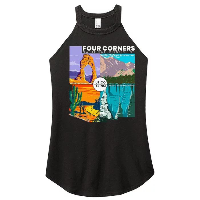 Four Corners National Monument With National Parks Women’s Perfect Tri Rocker Tank