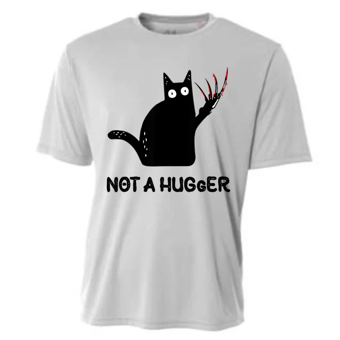 Funny Cat Not A Hugger Sarcastic Cat Saying Humor Joke Cooling Performance Crew T-Shirt