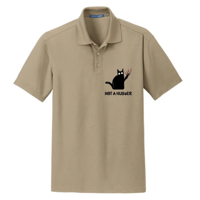 Funny Cat Not A Hugger Sarcastic Cat Saying Humor Joke Dry Zone Grid Performance Polo