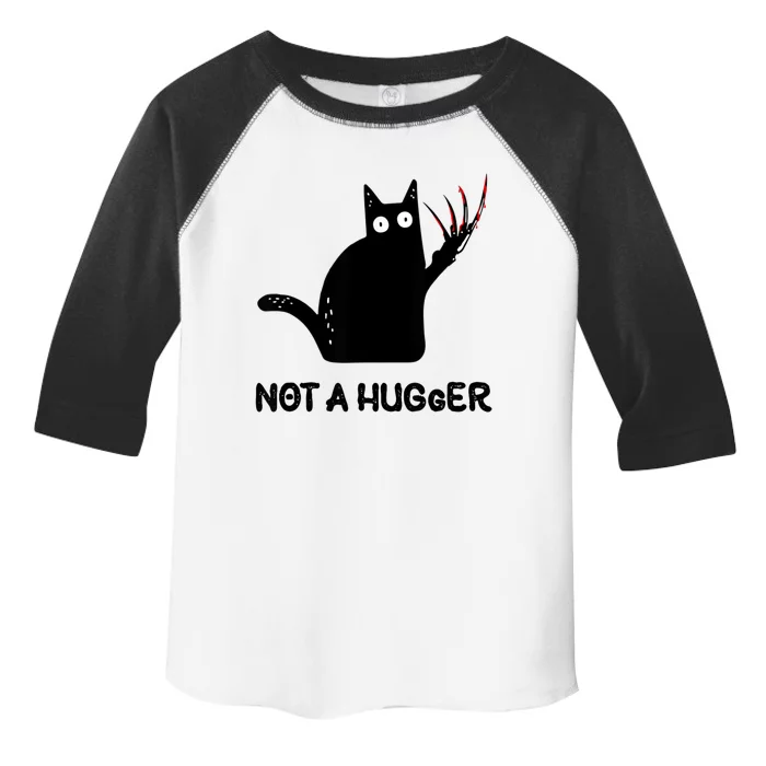 Funny Cat Not A Hugger Sarcastic Cat Saying Humor Joke Toddler Fine Jersey T-Shirt