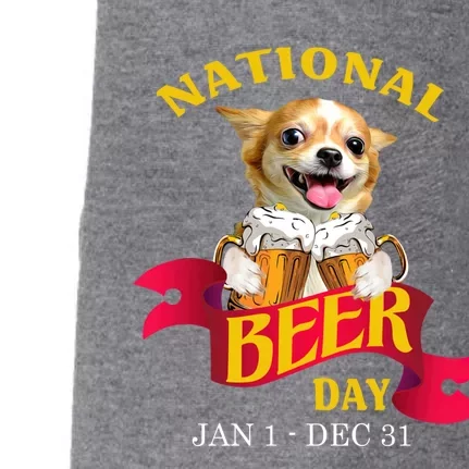 Funny Chihuahua National Beer Day Gift Gift Doggie 3-End Fleece Hoodie