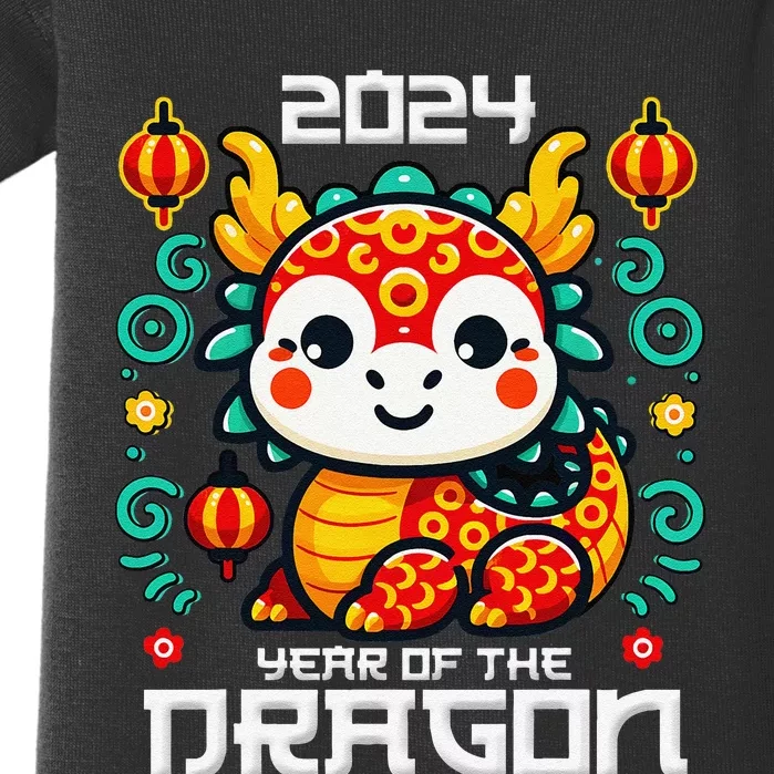 Funny Chinese New Year 2024 Year Of The Dragon 2024 Baby Bodysuit