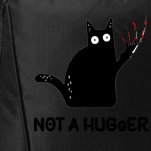 Funny Cat Not A Hugger Sarcastic Cat Saying Humor Joke City Backpack