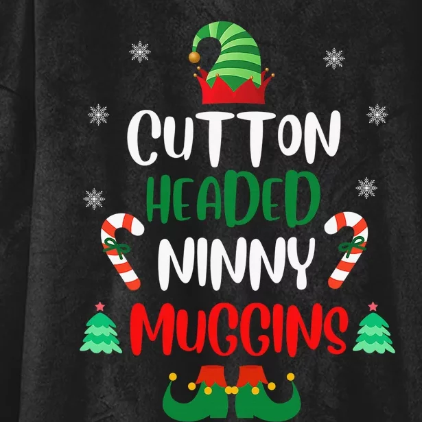 Funny Chistmas Ninny Muggins! Cotton Headed Elf Matching Hooded Wearable Blanket