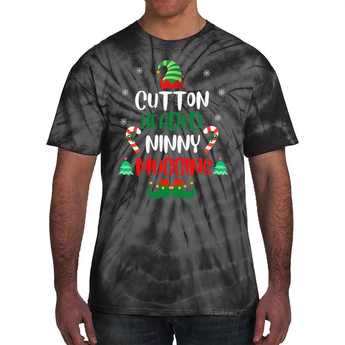 Funny Chistmas Ninny Muggins! Cotton Headed Elf Matching Tie-Dye T-Shirt