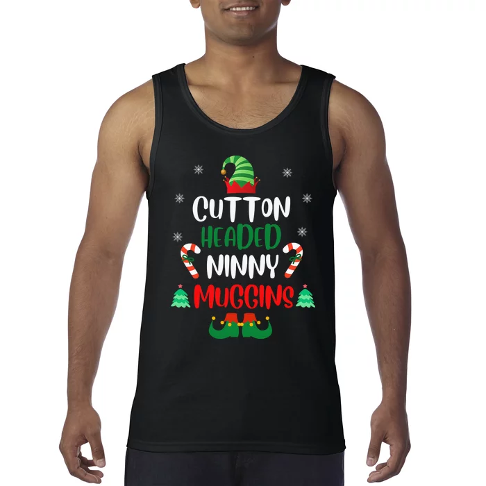 Funny Chistmas Ninny Muggins! Cotton Headed Elf Matching Tank Top