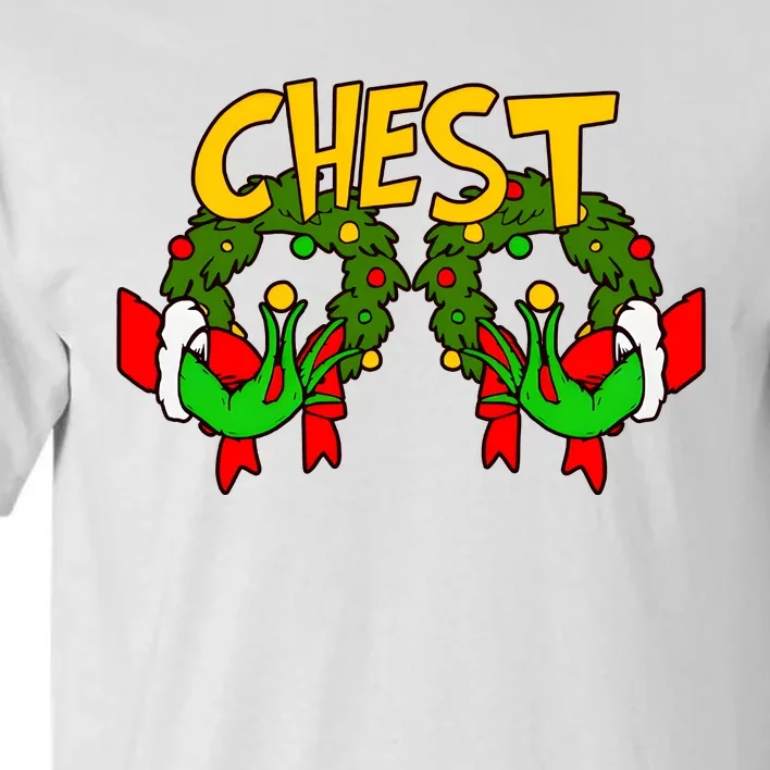 Funny Chest Nuts Couples Matching Christmas Humor Boobs Adult Joke Tall T-Shirt