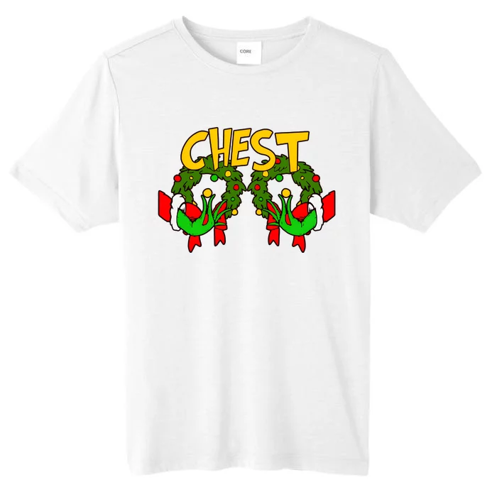 Funny Chest Nuts Couples Matching Christmas Humor Boobs Adult Joke ChromaSoft Performance T-Shirt