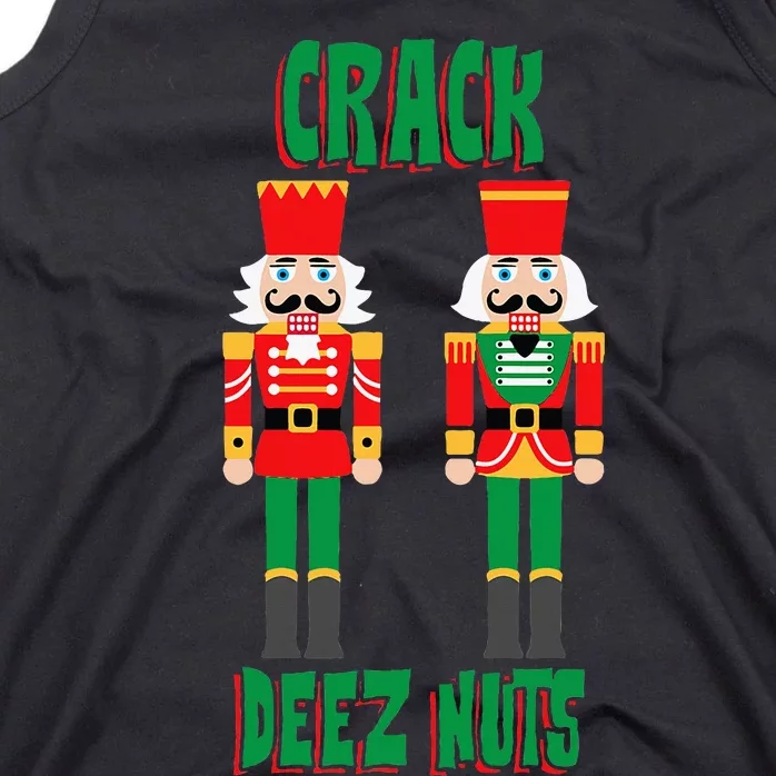 Funny Christmas Nutcracker Design Crack Deez Nuts Tank Top