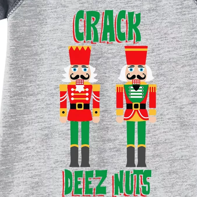 Funny Christmas Nutcracker Design Crack Deez Nuts Infant Baby Jersey Bodysuit