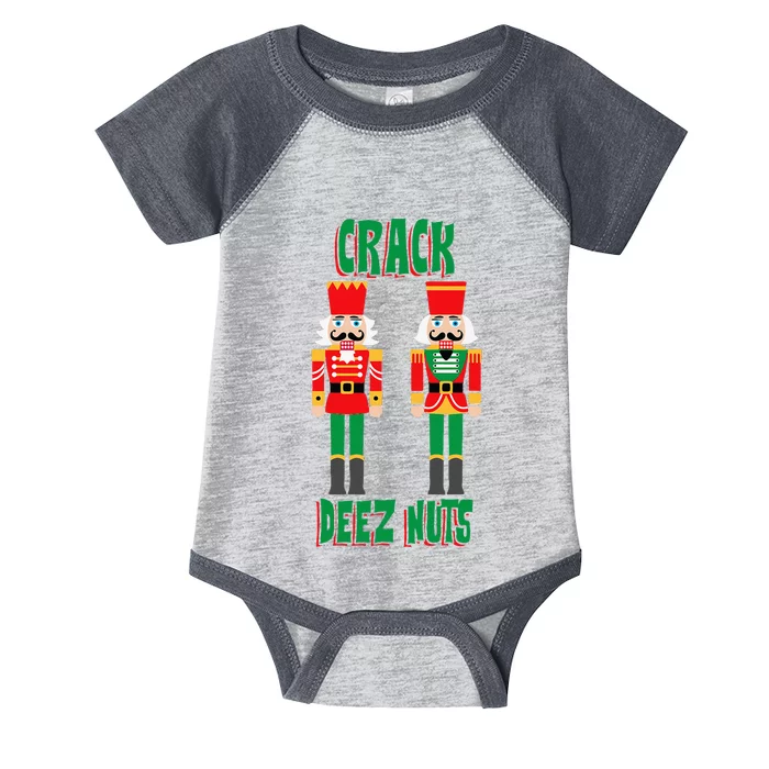 Funny Christmas Nutcracker Design Crack Deez Nuts Infant Baby Jersey Bodysuit