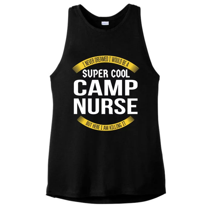 Funny Camp Nurse Funny Gift Appreciation Cute Gift Ladies Tri-Blend Wicking Tank