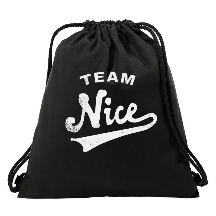 Funny Christmas Naughty or Nice Team Nice Drawstring Bag