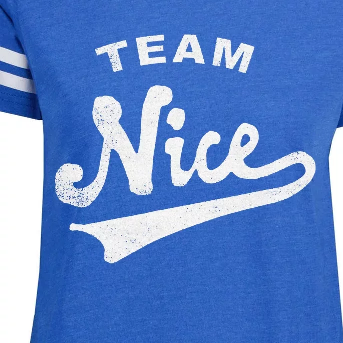 Funny Christmas Naughty or Nice Team Nice Enza Ladies Jersey Football T-Shirt