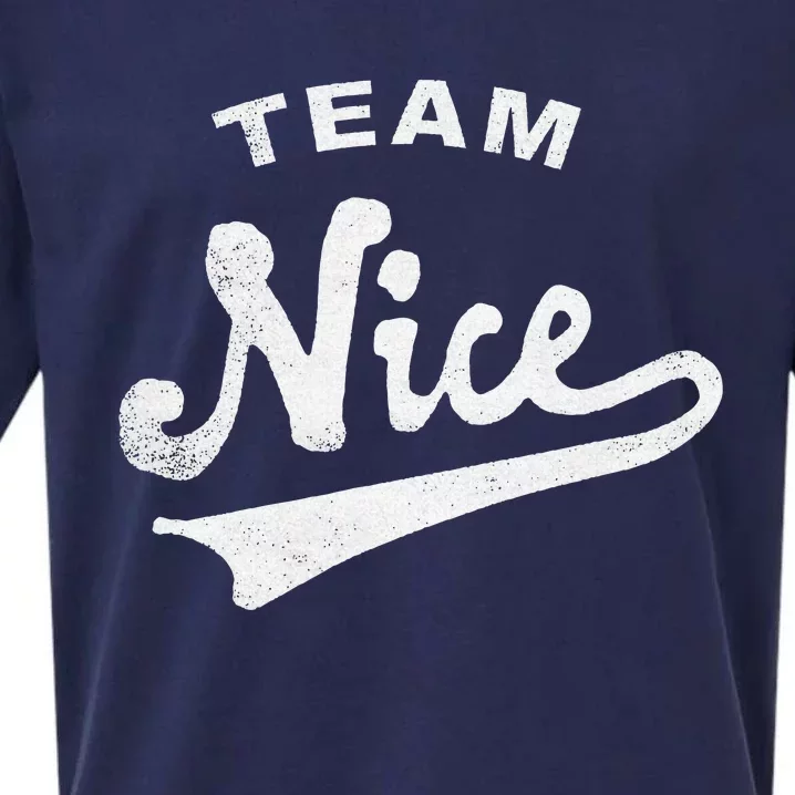 Funny Christmas Naughty or Nice Team Nice Sueded Cloud Jersey T-Shirt