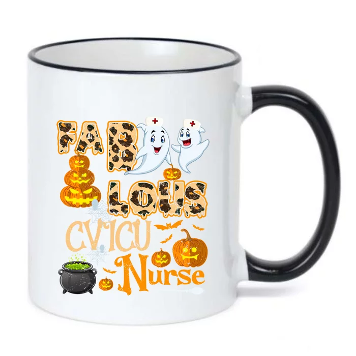 Faboolous Cvicu Nurse Funny Rn Squad Halloween Puns Funny Gift Black Color Changing Mug