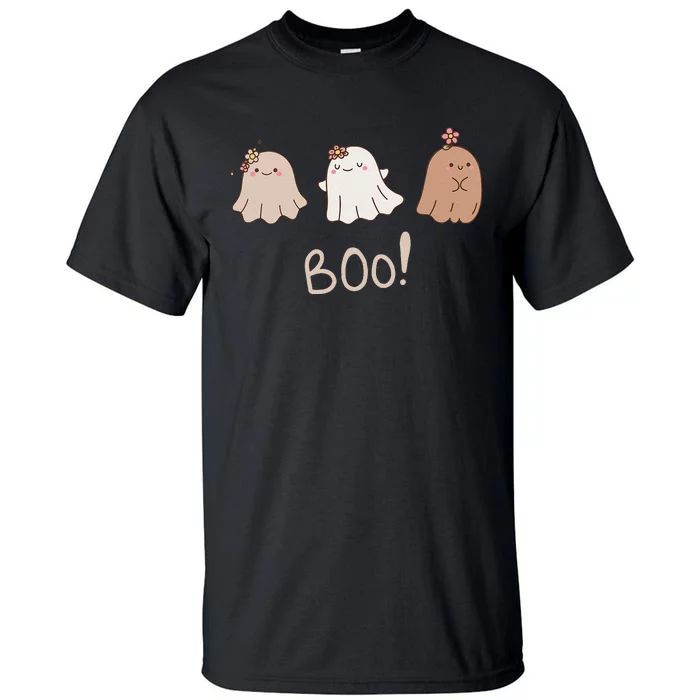 Funky Cute Neutral Tones Ghosts Boo! Tall T-Shirt