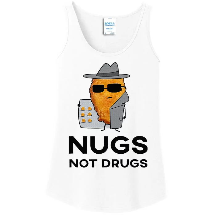 Funny Chicken Nuggets Nugs Not Drugs Ladies Essential Tank