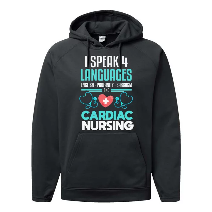 Funny Cardiac Nurse Joke Cardiology Nurse Performance Fleece Hoodie