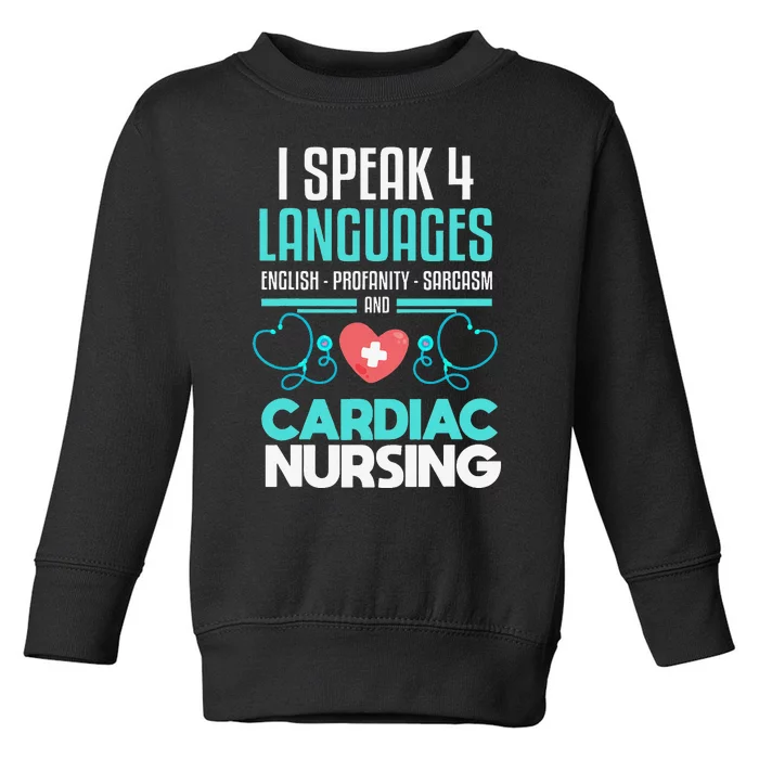 Funny Cardiac Nurse Joke Cardiology Nurse Toddler Sweatshirt