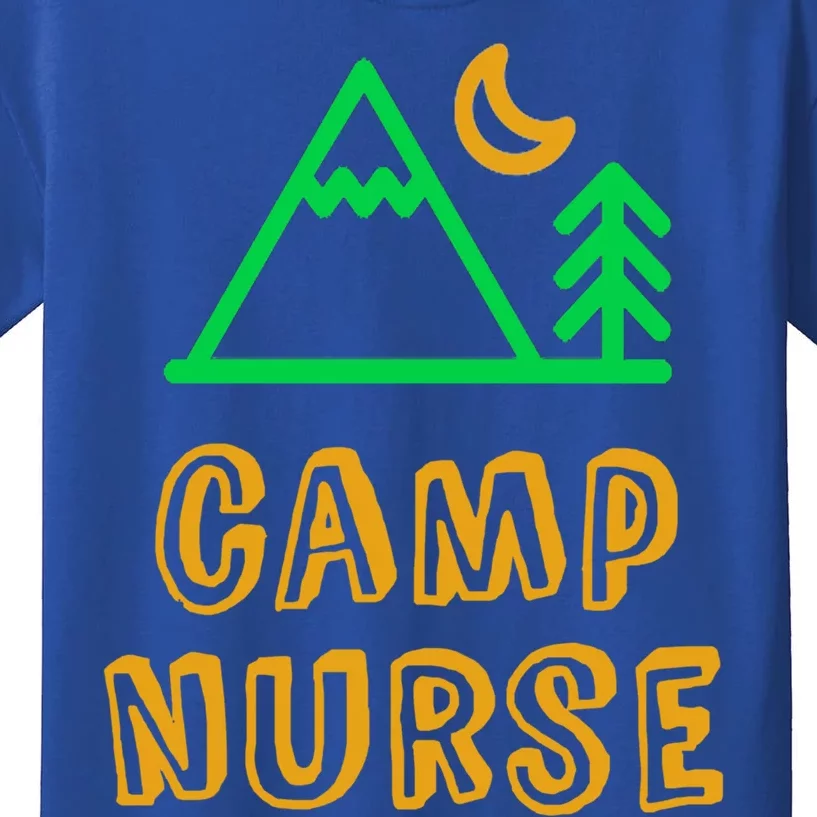 Funny Camp Nurse Medical Staff Mountain Campground Crew Cute Gift Kids T-Shirt