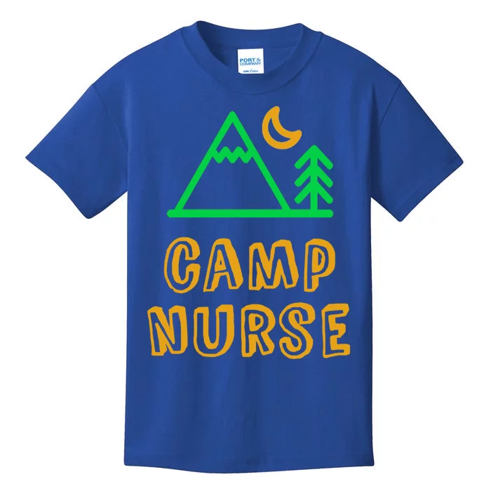 Funny Camp Nurse Medical Staff Mountain Campground Crew Cute Gift Kids T-Shirt