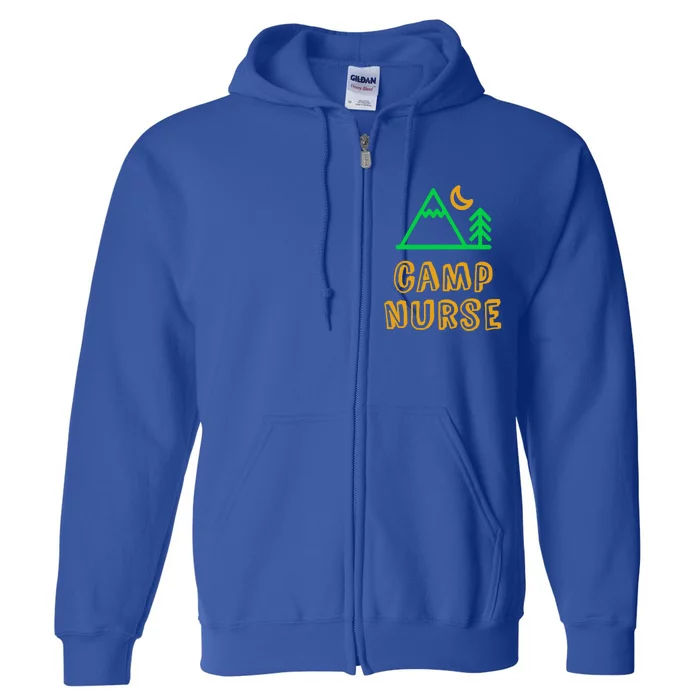 Funny Camp Nurse Medical Staff Mountain Campground Crew Cute Gift Full Zip Hoodie