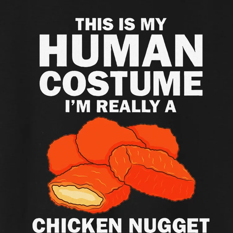 Funny Chicken Nugget Costume Fashion Nugget Foodie Women's Crop Top Tee