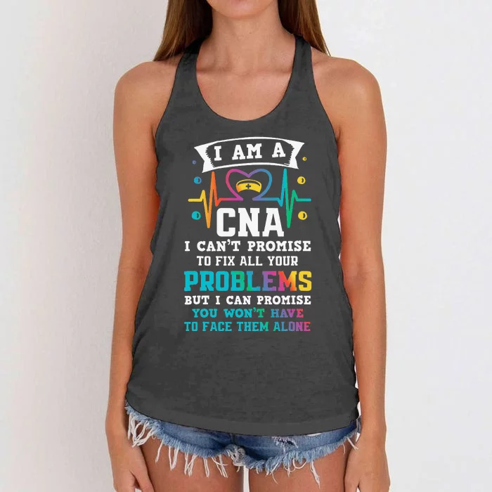 Funny CNA Nurse Women's Knotted Racerback Tank