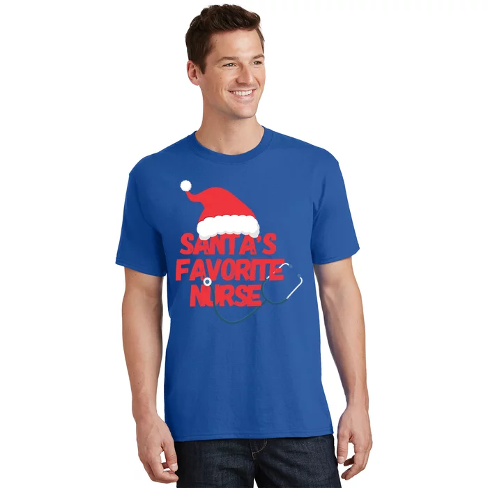 Funny Christmas Nursing Santas Favorite Nurse Meaningful Gift T-Shirt