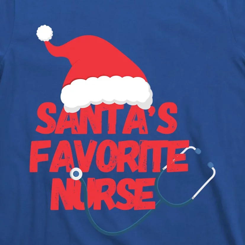 Funny Christmas Nursing Santas Favorite Nurse Meaningful Gift T-Shirt