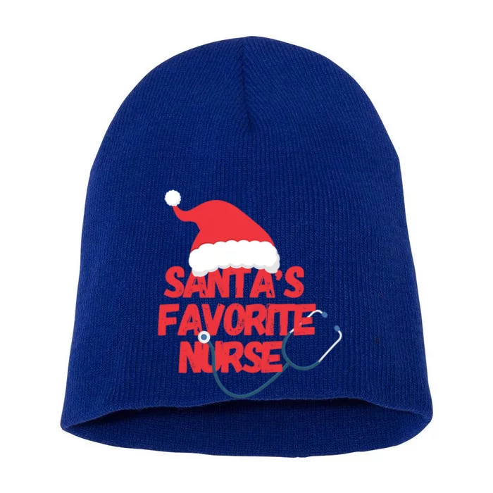 Funny Christmas Nursing Santas Favorite Nurse Meaningful Gift Short Acrylic Beanie