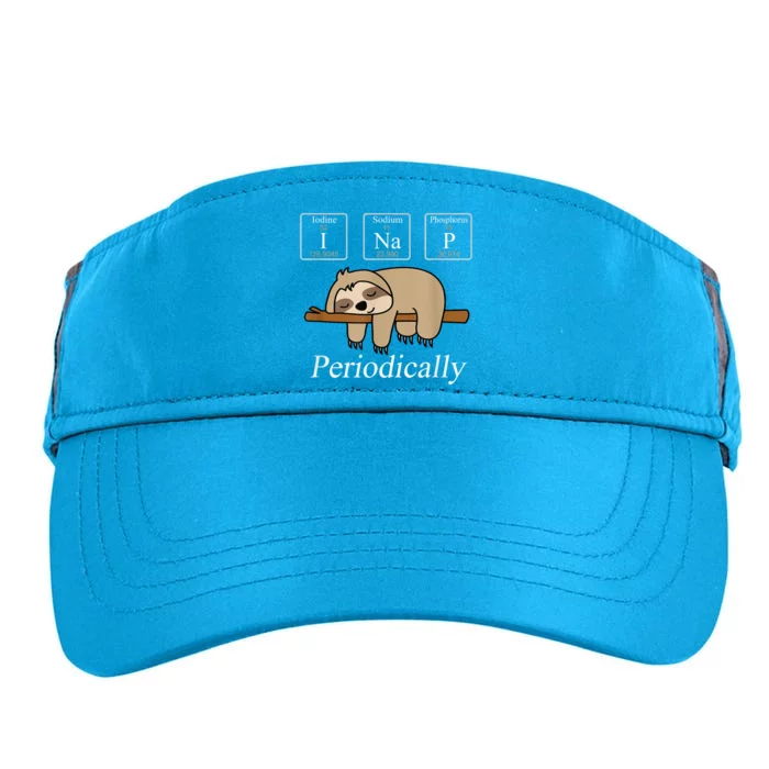 Funny Chemistry Nerdy Lazy Sloth I Nap Periodically Adult Drive Performance Visor