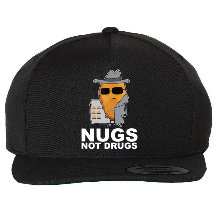 Funny Chicken Nuggets Nugs Not Drugs Wool Snapback Cap