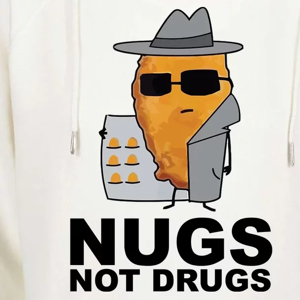 Funny Chicken Nuggets Nugs Not Drugs Womens Funnel Neck Pullover Hood