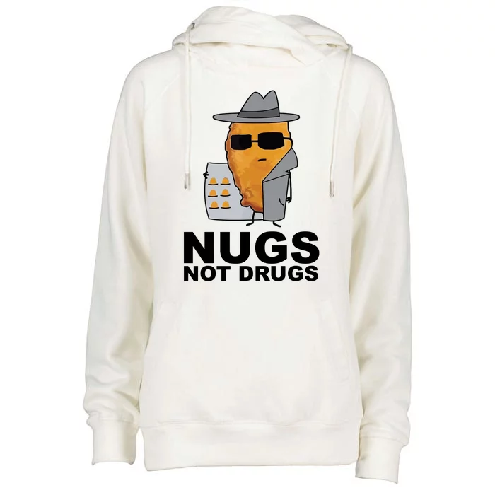 Funny Chicken Nuggets Nugs Not Drugs Womens Funnel Neck Pullover Hood