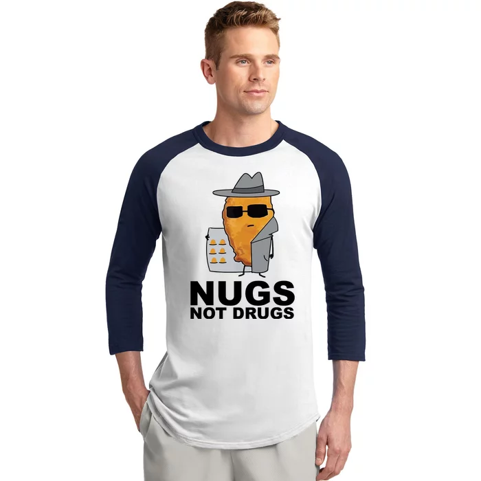 Funny Chicken Nuggets Nugs Not Drugs Baseball Sleeve Shirt