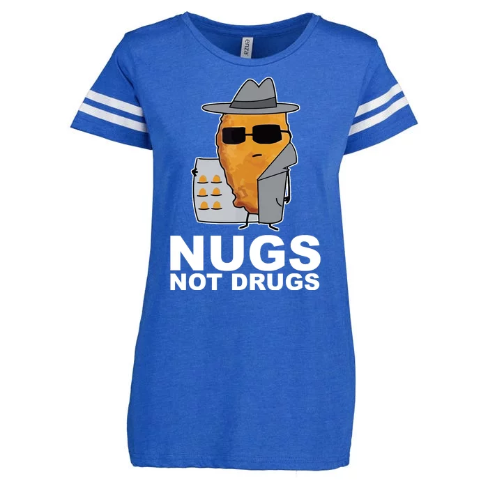 Funny Chicken Nuggets Nugs Not Drugs Enza Ladies Jersey Football T-Shirt