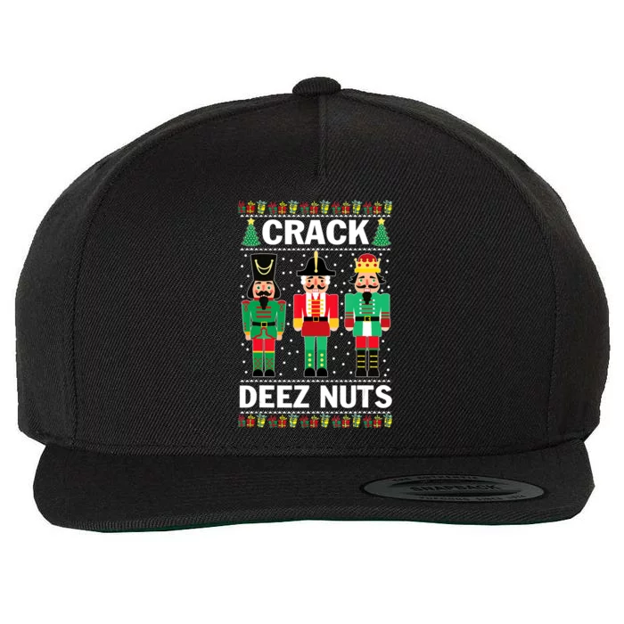 Funny Christmas Nutcracker Design Crack Deez Nuts Gift Wool Snapback Cap