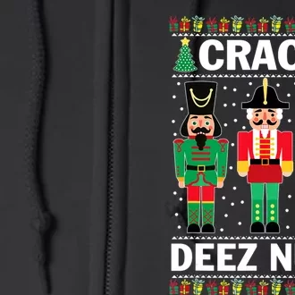 Funny Christmas Nutcracker Design Crack Deez Nuts Gift Full Zip Hoodie