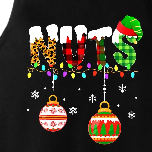 Funny Chest Nuts Couples Christmas Chestnuts Adult Matching Ladies Tri-Blend Wicking Tank