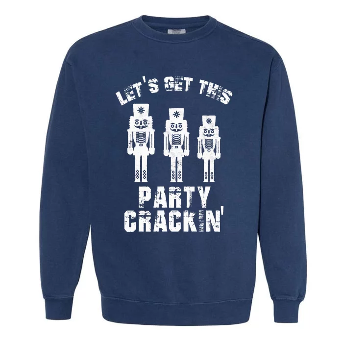 Funny Christmas Nutcracker Design Group Party Matching Set Garment-Dyed Sweatshirt