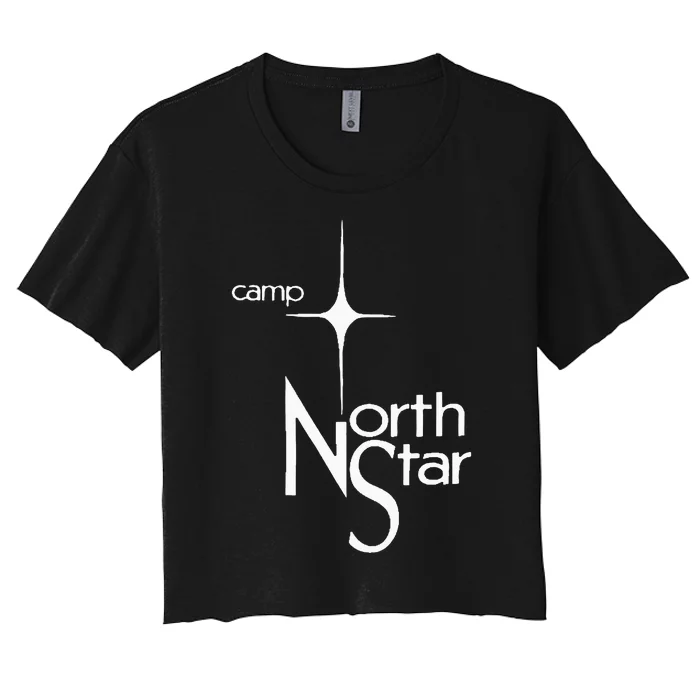 Funny Camp North Star Summer Camp Comedy Gift Lover Women's Crop Top Tee