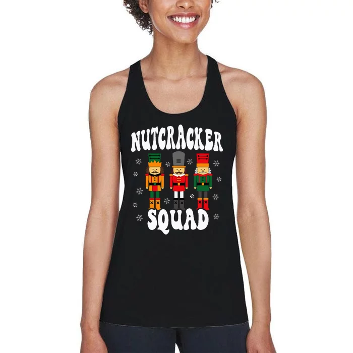 Funny Christmas Nutcracker Squad Women's Racerback Tank