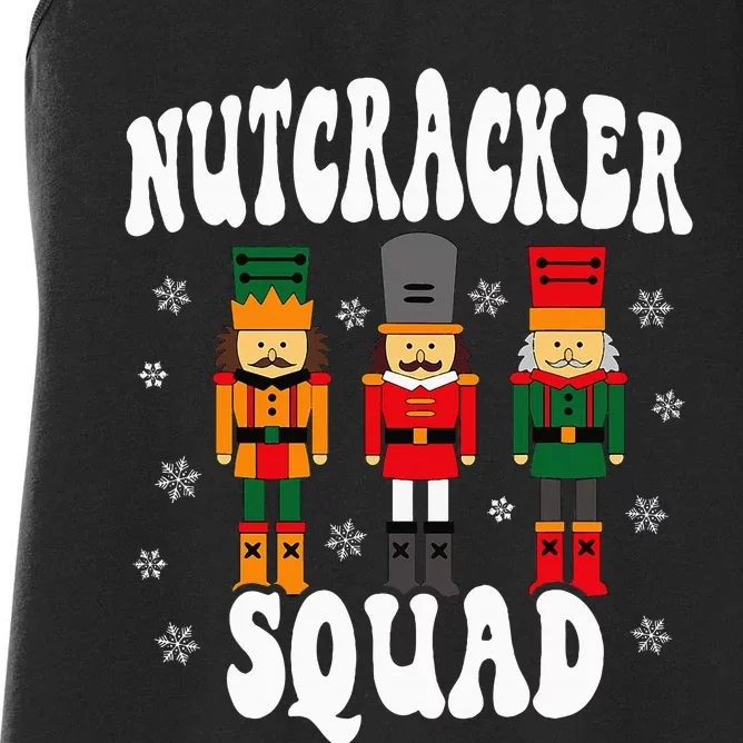 Funny Christmas Nutcracker Squad Women's Racerback Tank