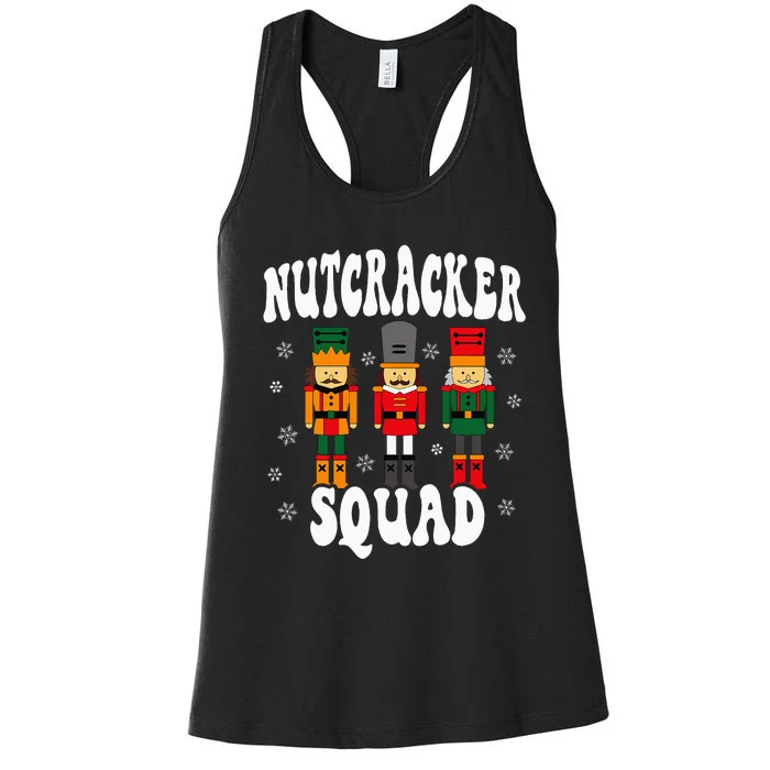 Funny Christmas Nutcracker Squad Women's Racerback Tank