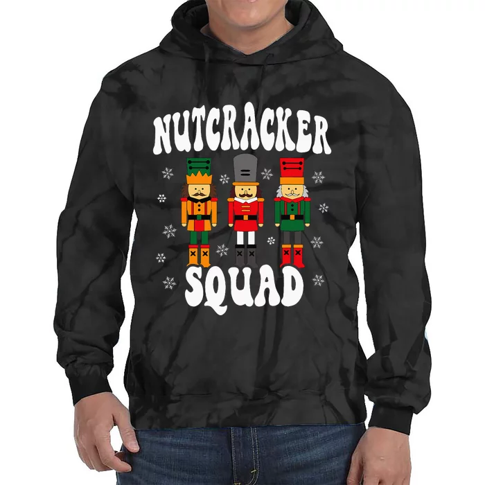 Funny Christmas Nutcracker Squad Tie Dye Hoodie